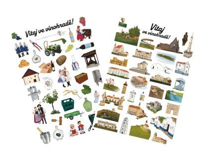 Nálepky A4 – Vitaj ve vinohradě!